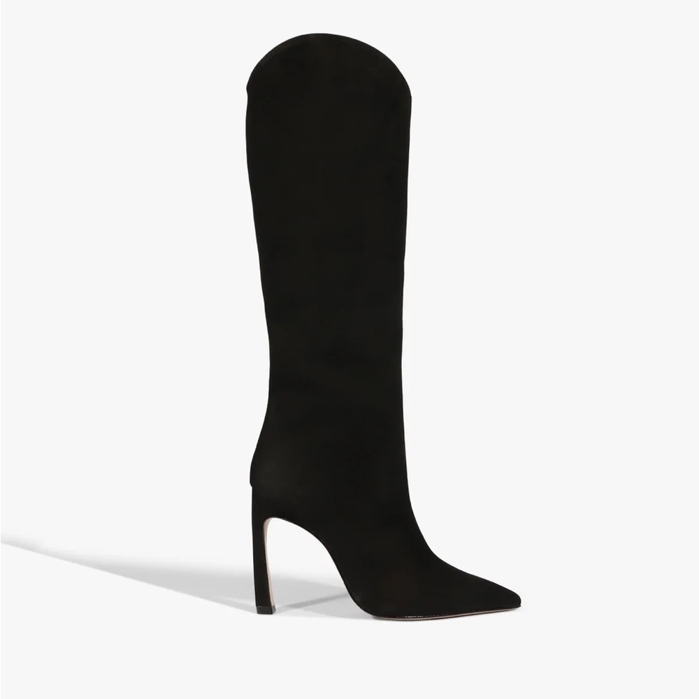 SCHUTZ- MARYANA SCULPT LEATHER BOOT- size 6 B- Suede.
